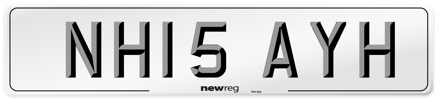 NH15 AYH Number Plate from New Reg